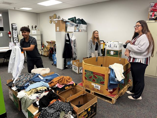 July - interns - clothes drive