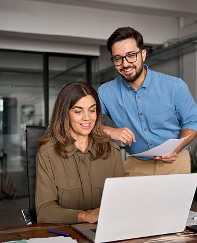 Two working volunteers